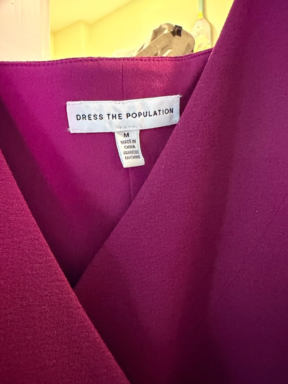 Dress the Population Magenta High-Low Wrap Dress - Picture 3 of 3